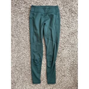 Backcountry Baselayer Pants Leggings Size Small Petite Fleece Lined Green Women